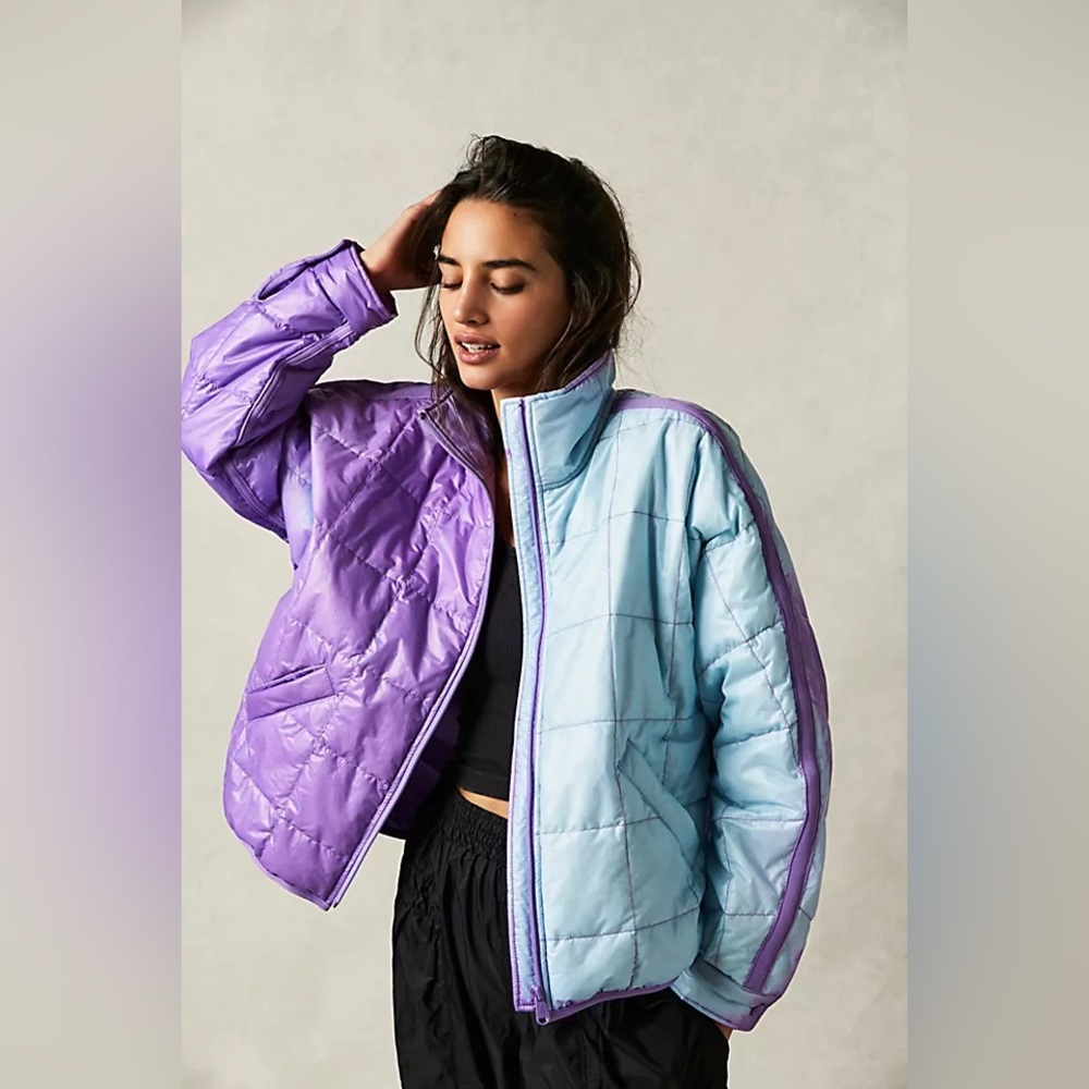 NWT Free People Primaloft Pippa Puffer Coat Hypercolor Size XS